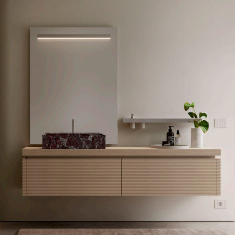 Meuble vasque suspendu - DOLCEVITA 4 - IDEAGROUP - en bois / moderne / sans porte