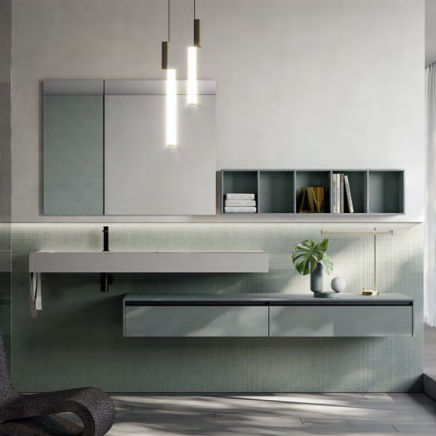Meuble de salle de bain moderne - SENSE 01 - IDEAGROUP - résidentiel / en bois / laqué