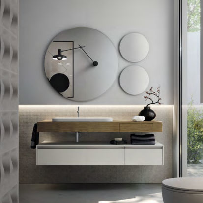 Meuble de salle de bain moderne - SENSE 03 - IDEAGROUP - résidentiel / en bois / laqué