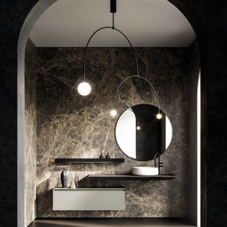 Meuble de salle de bain moderne - CUBIK: 1 - IDEAGROUP - résidentiel / en bois / en HPL