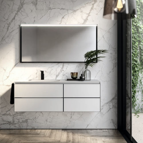 Meuble vasque suspendu - CUBIK: 4 - IDEAGROUP - en HPL / moderne / sans porte