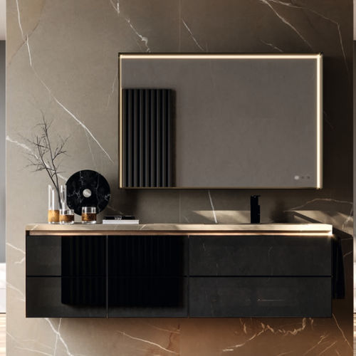 Meuble vasque suspendu - CUBIK: 5 - IDEAGROUP - en HPL / moderne / sans porte