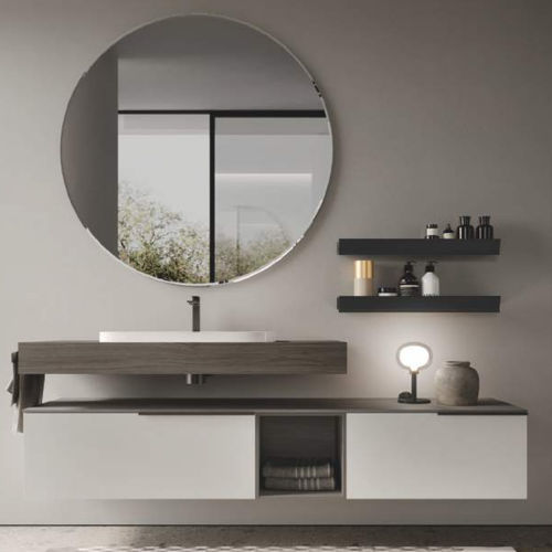Meuble bas de salle de bain - MY TIME 04 - IDEAGROUP - mural