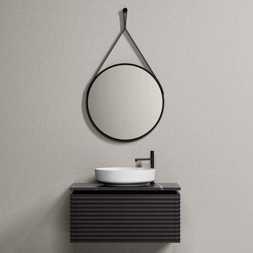 Miroir de salle de bain mural - RING - IDEAGROUP - contemporain / rond / en métal peint