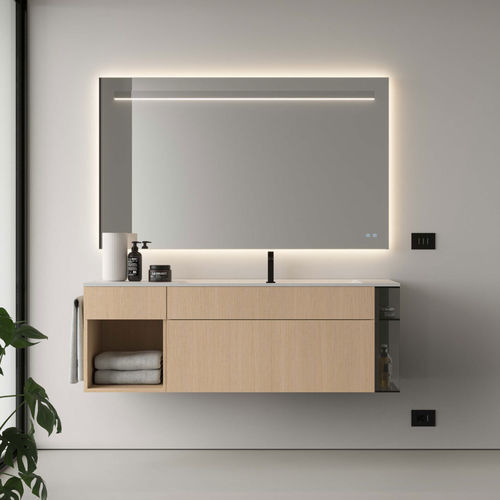 Miroir de salle de bain mural - SIDE-UP - IDEAGROUP - contemporain / rectangulaire / horizontal
