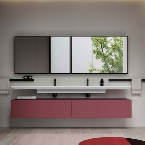 Miroir de salle de bain mural - MULTIPLO - IDEAGROUP - contemporain / rectangulaire / aluminium