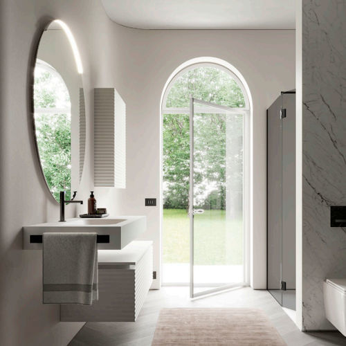 Meuble vasque suspendu - DOLCEVITA 6 - IDEAGROUP - en bois / contemporain / sans porte