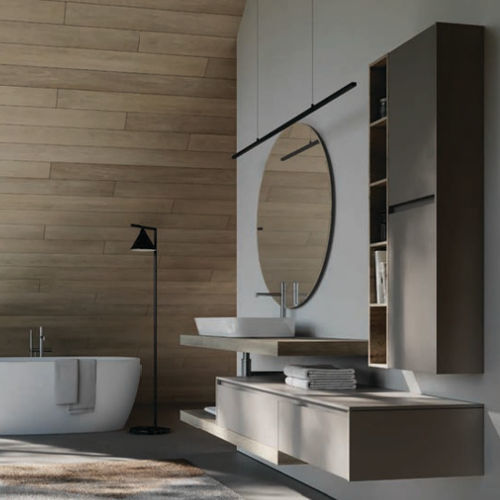 Meuble vasque suspendu - NYÙ 07 - IDEAGROUP - en HPL / contemporain / sans porte