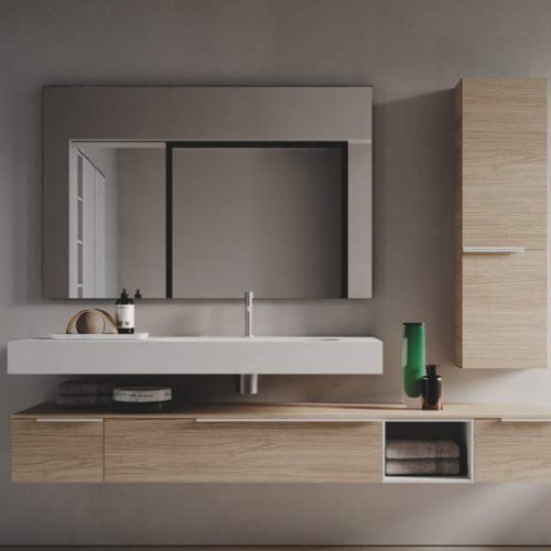 Meuble vasque suspendu - MY TIME 08 - IDEAGROUP - en bois / contemporain / sans porte
