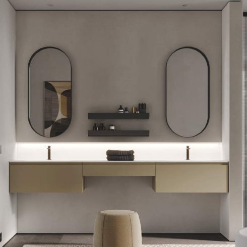Meuble vasque suspendu - MY TIME 09 - IDEAGROUP - en bois / contemporain / sans porte