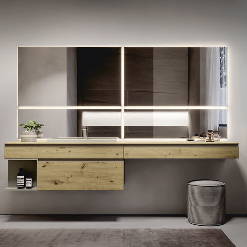 Meuble vasque suspendu - MY TIME 03 - IDEAGROUP - en mélaminé / contemporain / sans porte