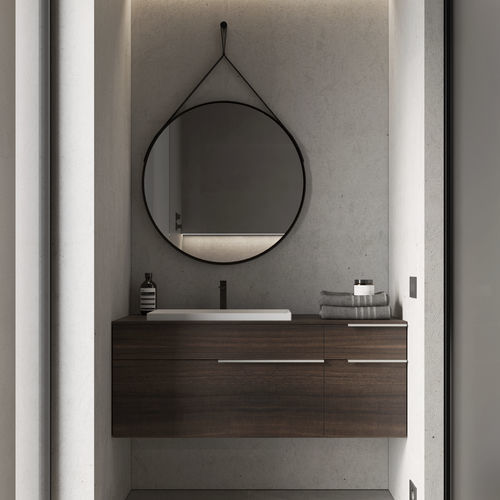 Meuble vasque suspendu - MY TIME 10 - IDEAGROUP - en bois / contemporain / sans porte