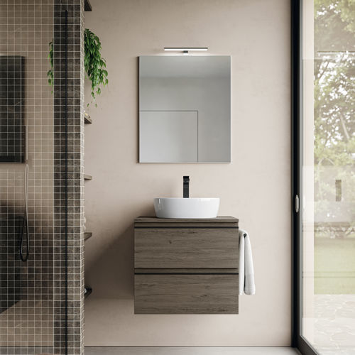Meuble vasque suspendu - SYSTEM - 03 - IDEAGROUP - en mélaminé / contemporain / sans porte