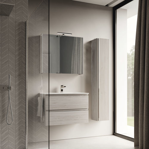 Meuble vasque suspendu - SYSTEM - 08 - IDEAGROUP - en bois / en mélaminé / contemporain