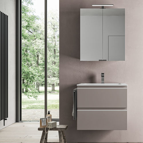 Meuble vasque suspendu - SYSTEM - 09 - IDEAGROUP - en bois / en mélaminé / contemporain