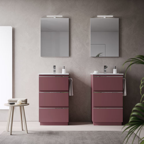 Meuble vasque à poser - SYSTEM - 10 - IDEAGROUP - en mélaminé / contemporain / sans porte