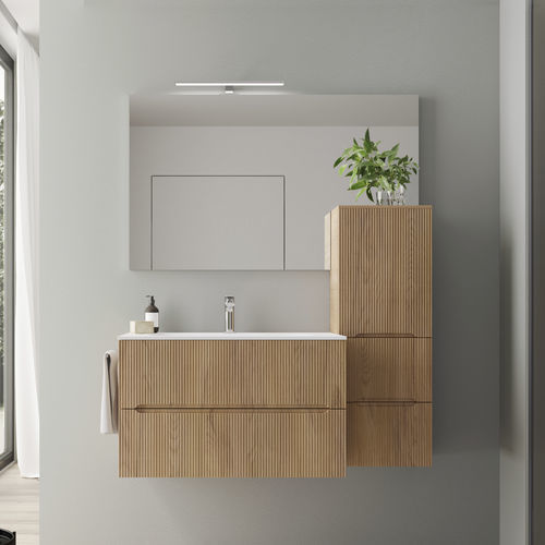Meuble vasque suspendu - SMYLE: 04 - IDEAGROUP - à poser / en bois / contemporain