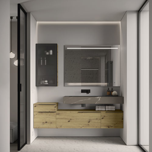 Meuble de salle de bain contemporain - MY TIME 15 - IDEAGROUP - résidentiel / en bois / en grès