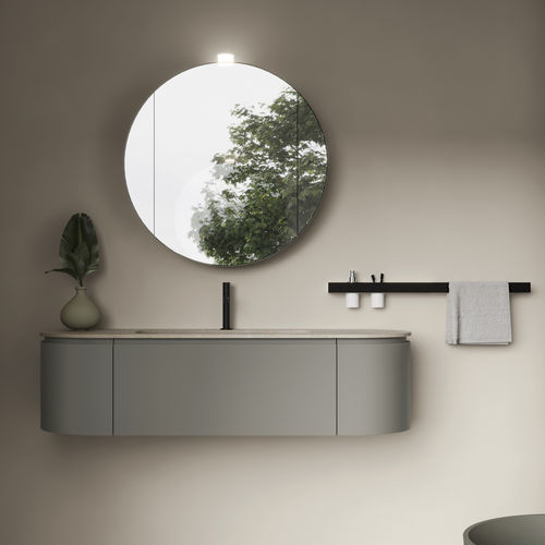 Meuble vasque suspendu - 03 - IDEAGROUP - en céramique / contemporain / 2 portes
