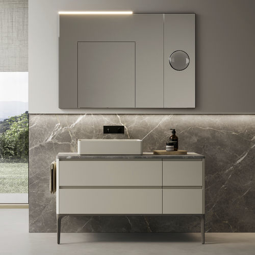 Meuble vasque à poser - 11 - IDEAGROUP - en marbre / contemporain / sans porte