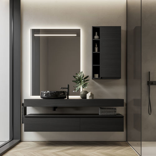Meuble vasque suspendu - 15 - IDEAGROUP - en bois / en marbre / contemporain