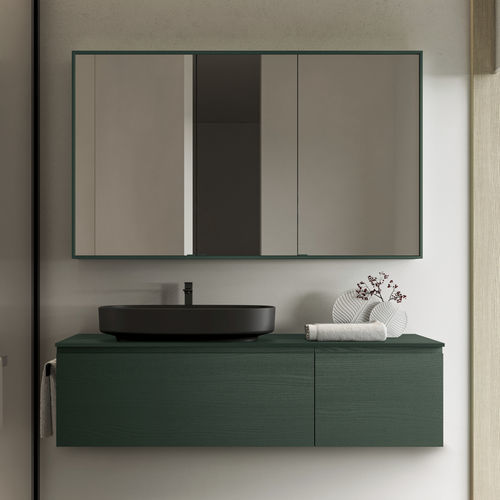 Meuble vasque suspendu - 18 - IDEAGROUP - en bois / en céramique / contemporain
