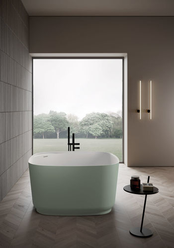 Baignoire carrée - SECOND - IDEAGROUP - à poser / pour habitat / en Solid Surface