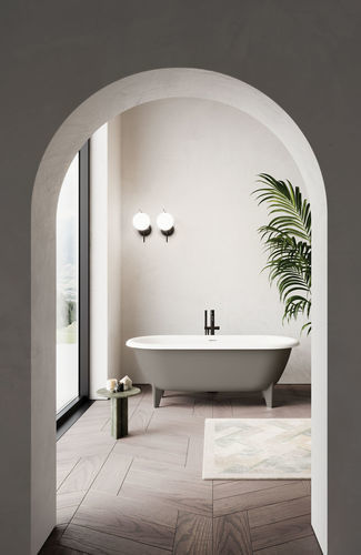 Baignoire ovale - RIALTO - IDEAGROUP - en îlot / pour habitat / en CristalPlant®
