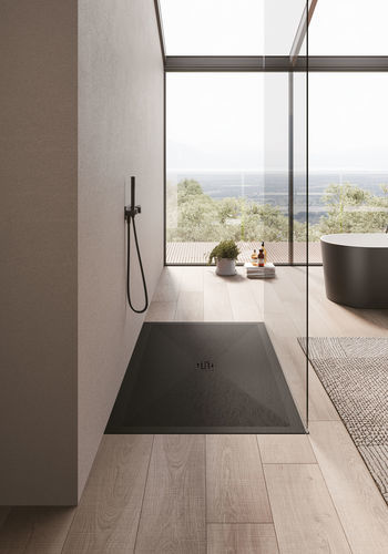 Receveur de douche rectangulaire - OPEN - IDEAGROUP - à fleur de sol / surélevé / en Technogel®