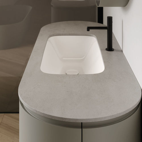 Vasque sous plan - ALVEO-S - IDEAGROUP - en céramique / finition mat / brillante