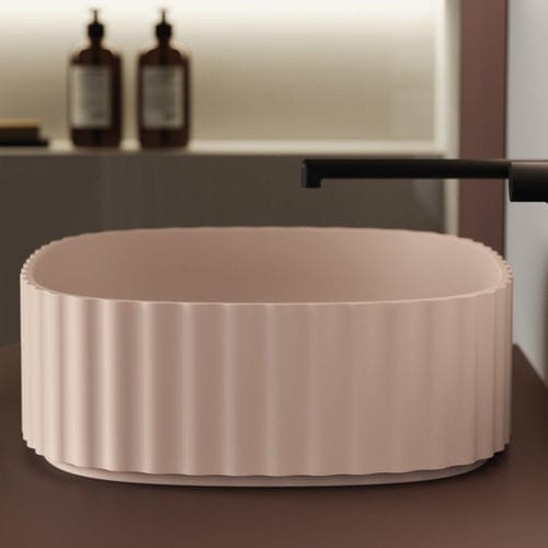 Vasque à poser - GIOVE03 - IDEAGROUP - en CristalPlant® / personnalisable / finition mat