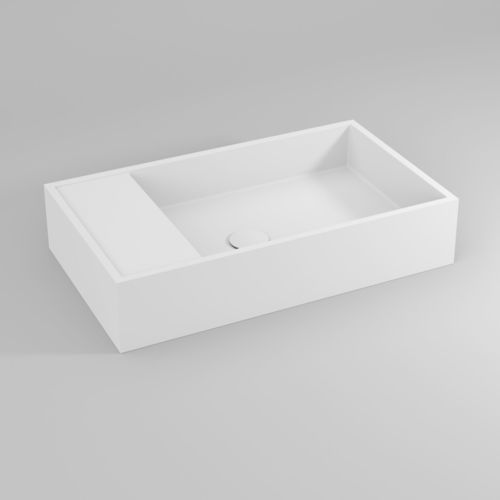 Vasque à poser - JOLLY - IDEAGROUP - en Solid Surface / finition mat / rectangulaire