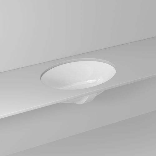 Vasque sous plan - DIANA - IDEAGROUP - en céramique émaillée / brillante / ovale