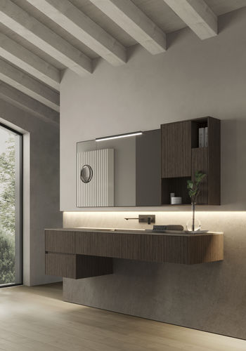 Meuble vasque suspendu - NYÙ 10 - IDEAGROUP - en HPL / contemporain / sans porte