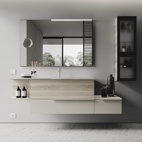 Meuble de salle de bain avec éclairage intégré - MY TIME 18 - IDEAGROUP - contemporain / résidentiel / en bois