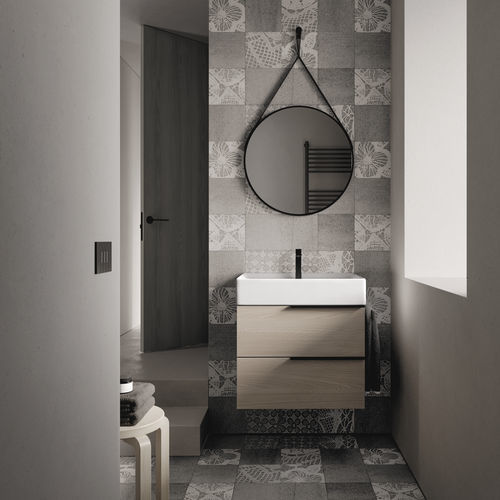 Meuble vasque mural - MY TIME 22 - IDEAGROUP - en bois / en céramique / contemporain