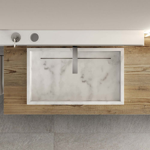 Lavabo encastrable - SLIDE-S - IDEAGROUP - en marbre / brillant / durable