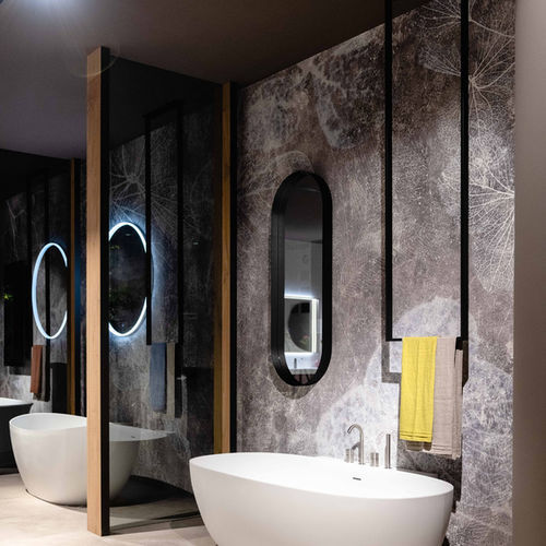 Porte-serviettes à barres - IDEAGROUP - au plafond / en acier inoxydable / noir