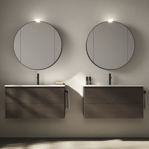 Meuble vasque suspendu - CUBIK 05 - IDEAGROUP - en HPL / moderne / sans porte