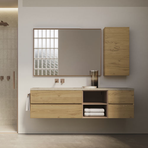 Meuble de salle de bain moderne - CUBIK 08 - IDEAGROUP - résidentiel / en bois / en HPL