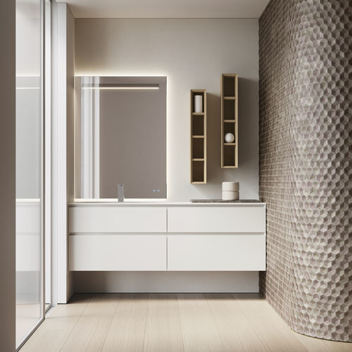 Meuble de salle de bain moderne - CUBIK 14 - IDEAGROUP - résidentiel / en bois / en HPL