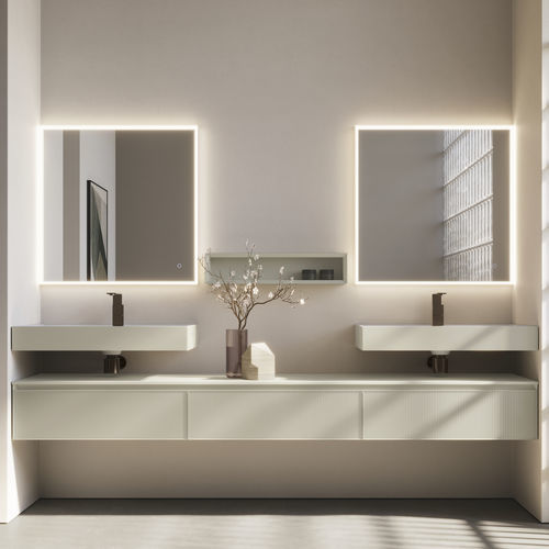 Meuble de salle de bain moderne - CUBIK 18 - IDEAGROUP - résidentiel / en bois / en HPL
