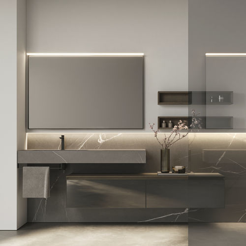 Meuble de salle de bain moderne - CUBIK 19 - IDEAGROUP - résidentiel / en bois / en HPL