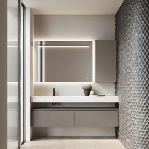 Meuble de salle de bain moderne - CUBIK 28 - IDEAGROUP - résidentiel / en bois / en HPL