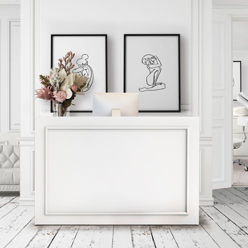Banque d'accueil MDF - BENNETT - Comfortel - pour salon de coiffure