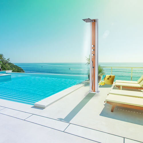 Douche d'extérieur solaire - DADA STRAIGHT - POOLSTAR - de piscine / multifonction / pour pied