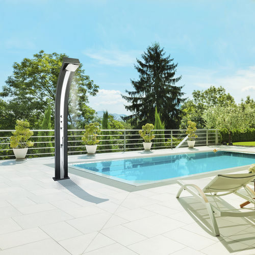 Douche de jardin solaire - DADA CURVE - POOLSTAR - pour pied / multifonction / en aluminium