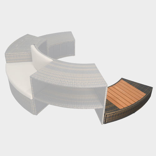 Escalier de piscine en composite - SP-MOB160R - POOLSTAR - en bois / avec antidérapant