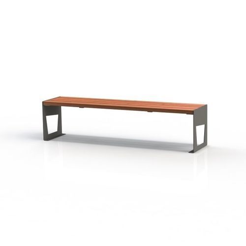 Banc public contemporain - KS1200 - Darba Spars - en Solid Surface / en acier / bois