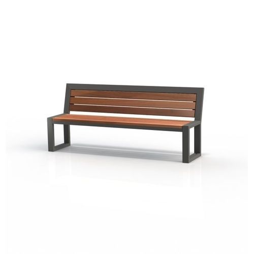 Banc public contemporain - KS1210 - Darba Spars - en acier / bois / en chêne